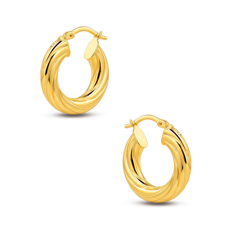 Arracadas Finas Oro Amarillo 10k 10mm | Joyer&iacute;a... image number null