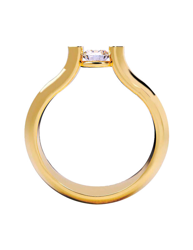 Anillo de Compromiso de 14K con Diamante de Lab... image number null