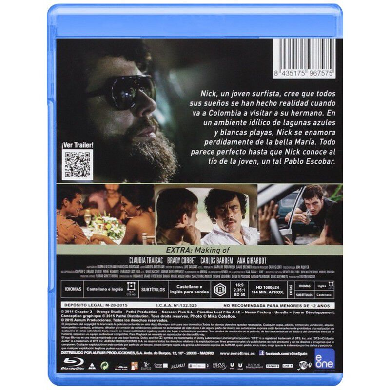 Escobar: Para&iacute;so Perdido [Blu-ray] image number null