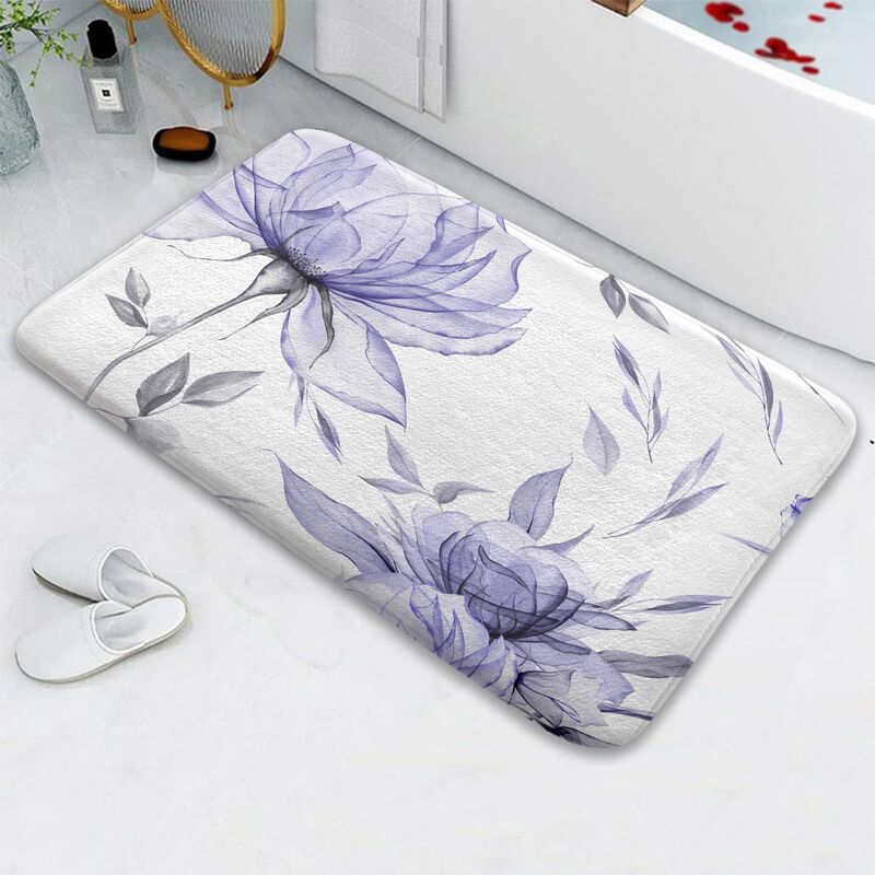 Tapete De Ba&ntilde;o Aeyadis 43x74 Cm Floral Suave Y ... image number null