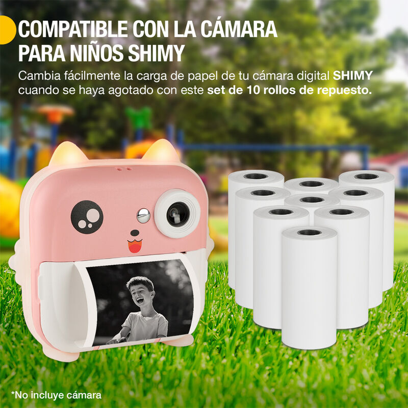 Rollos de Papel Térmico 10 Piezas para Cámara D... image number null