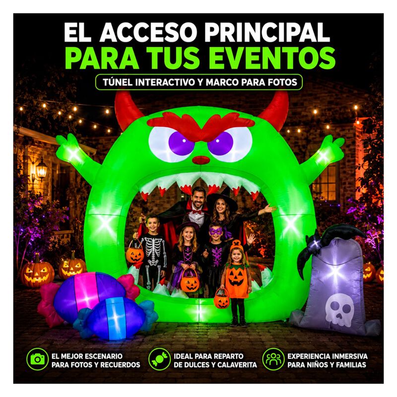 Inflable Halloween Arco Monstruo Boca Gigante 3... image number null