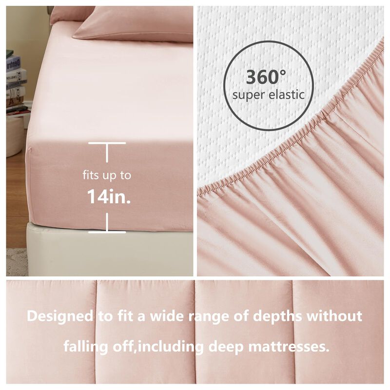 Juego De Edred&oacute;n Cozylux Pink Queen Size, Cama ... image number null