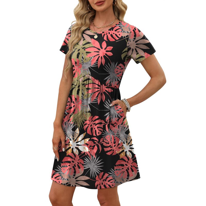 Vestido Ofeefan Hoja X-Large Vacaciones Verano ... image number null