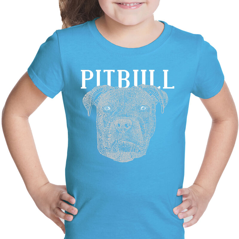 Camiseta Word Art Para Ni&ntilde;a - Cara de Pitbull -... image number null