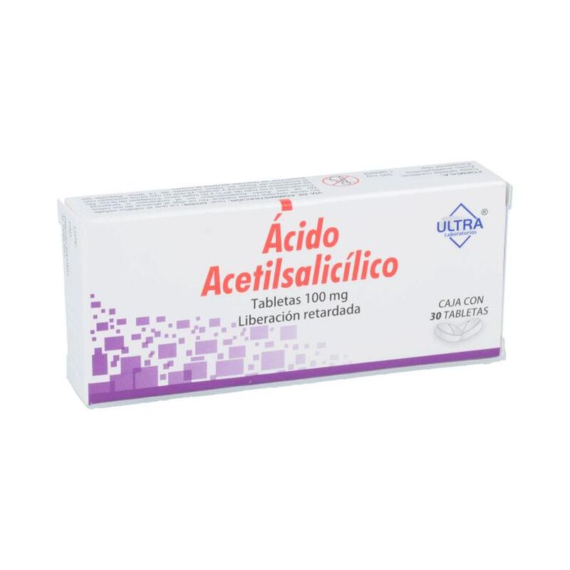 &aacute;cido acetilsalic&iacute;lico 100mg caja con 30 tablet... image number null