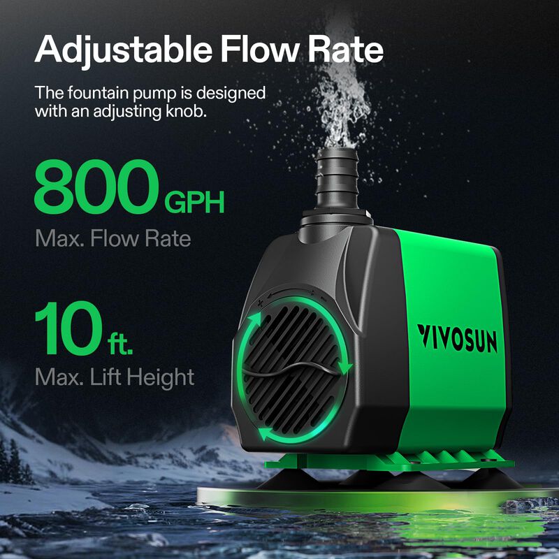 Bomba de agua VIVOSUN 800 GPH sumergible de 10 ... image number null