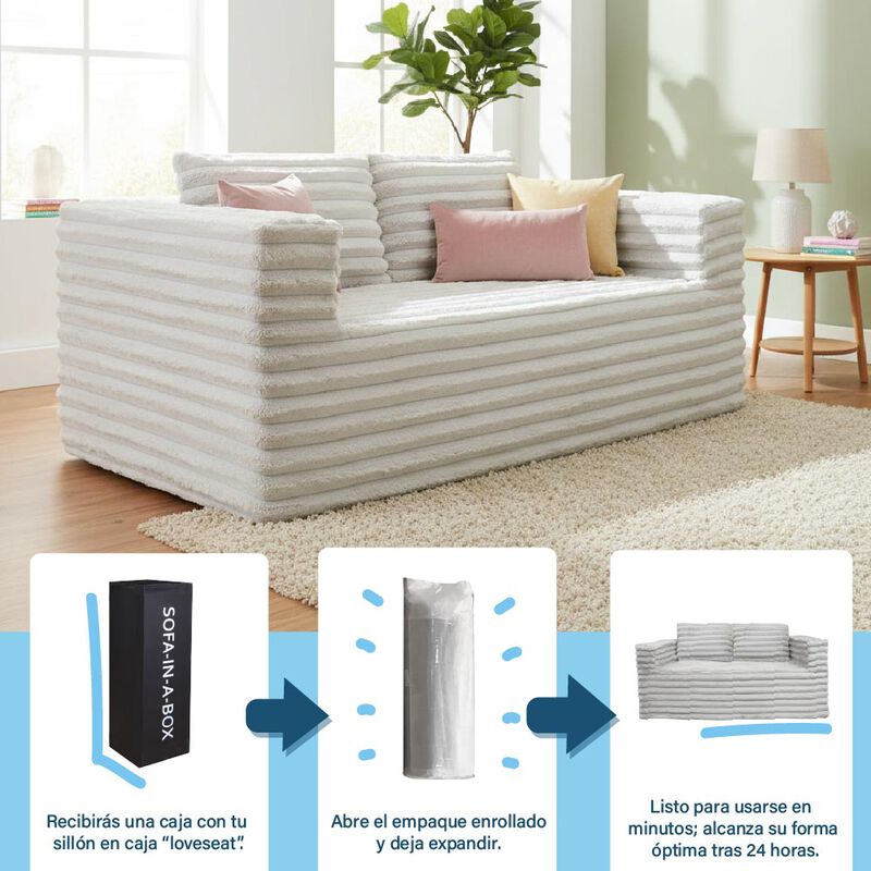 Sof&aacute; en Caja Dormimundo Love Seat Gris image number null