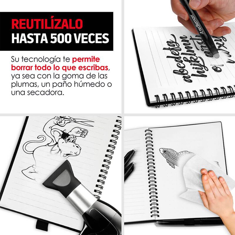Cuaderno Inteligente Reutilizable 50 Hojas 3 Pl... image number null