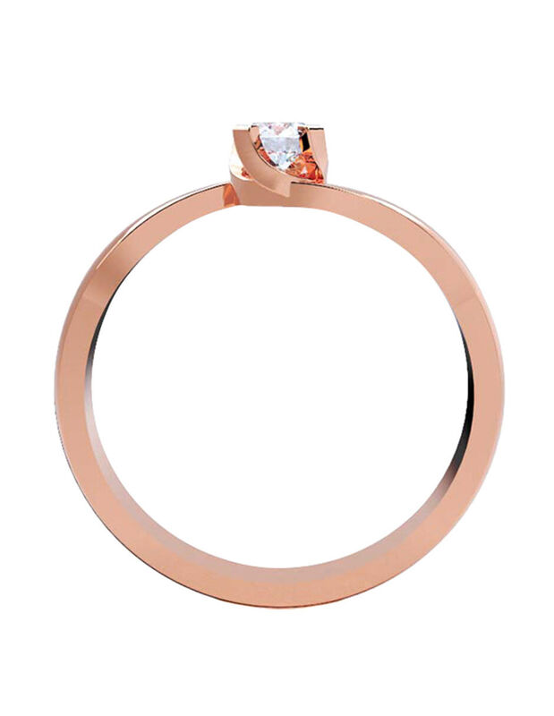 Anillo de Compromiso en Oro de 14K con Circonia... image number null