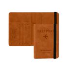 Porta Pasaporte con Protección RFID Café Claro Bluelander