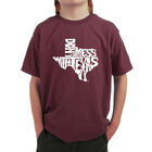 Camiseta Word Art Para Ni&ntilde;o - Dont Mess With Texas - Granate