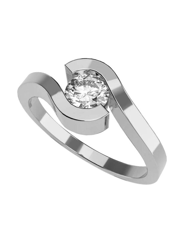 Anillo de Compromiso de 14K con Diamante de Lab... image number null