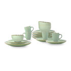 Vajilla Vilma para 4 Personas &ndash; Cer&aacute;mica Verde 16 Piezas