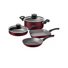 Bateria De Cocina Tramontina 27899478 Atlantic 6 Piezas Roja Alb