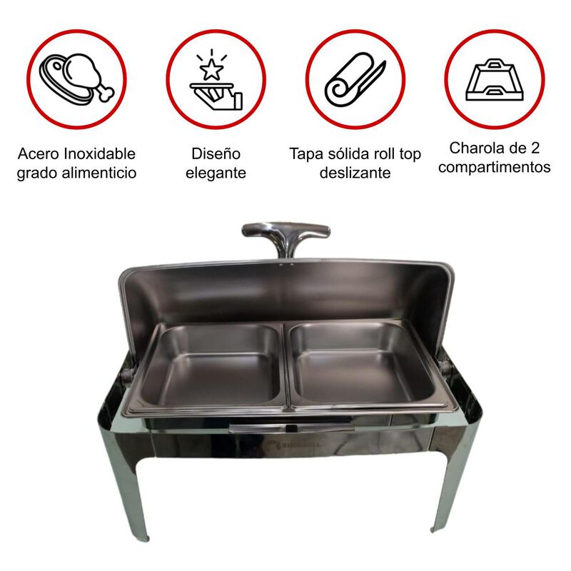 Chafer Hotelera medio acero inoxidable Shorbull image number null