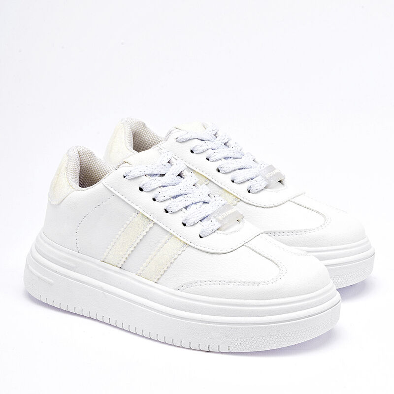 Moramora tenis escolar para ni&ntilde;a blanco cod 140... image number null