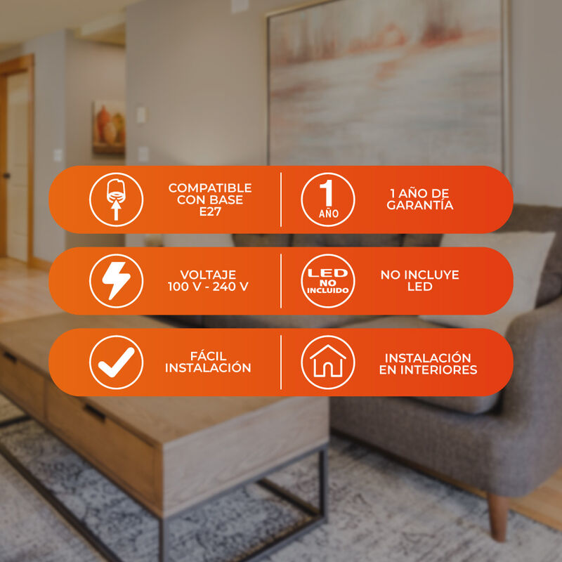 L&aacute;mpara Colgante Lamina De Acero Negro Mate / I... image number null