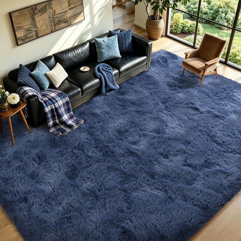 Alfombra Finrèc Home 274x366 Cm Azul Oscuro Pe... image number null