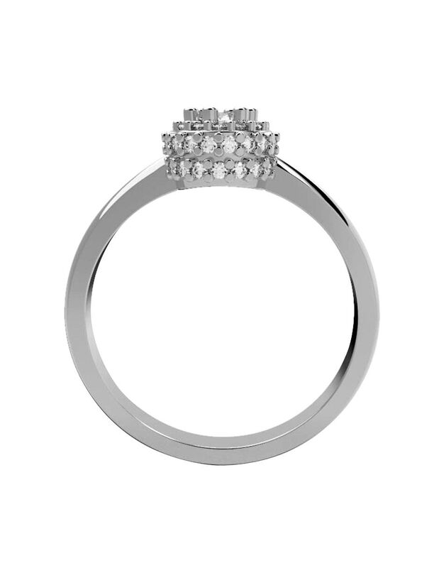 Anillo de Compromiso de 14K con Diamante de Lab... image number null