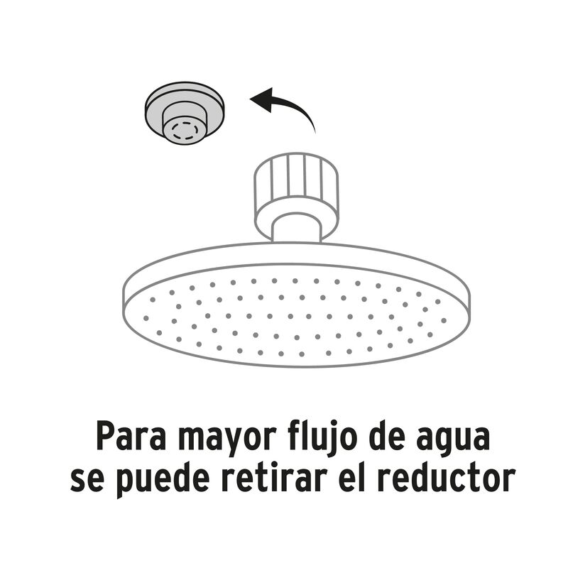 Regadera Satín 6' Plato Redondo con Brazo Foset... image number null