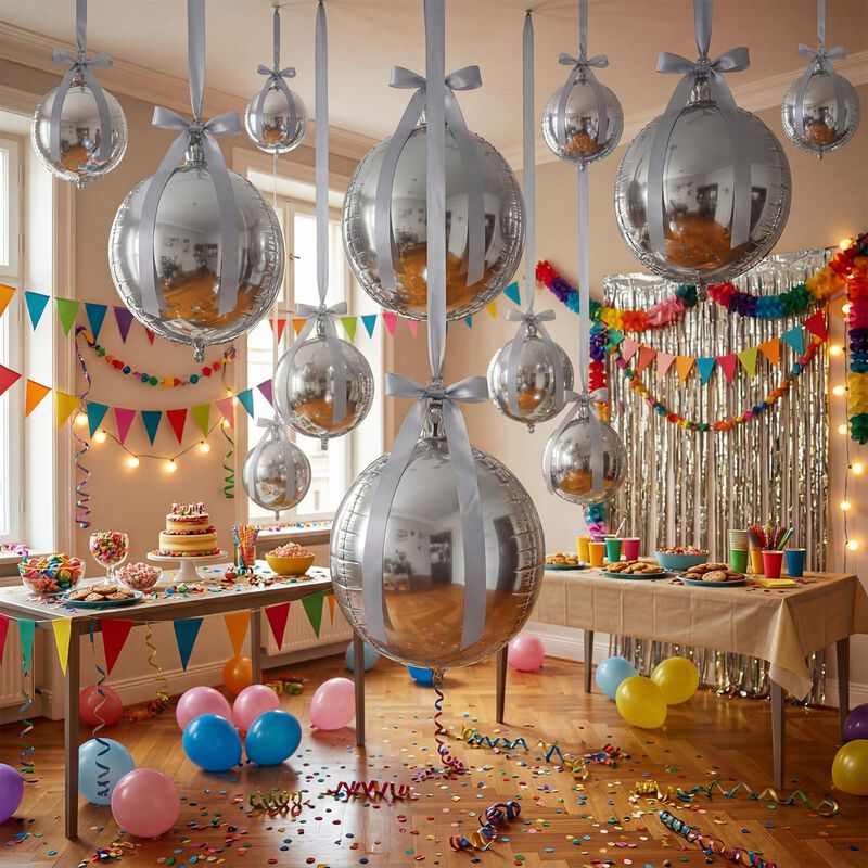 Globos Jolliludo 56 cm/38 cm/25 cm Plateado &ndash; P... image number null