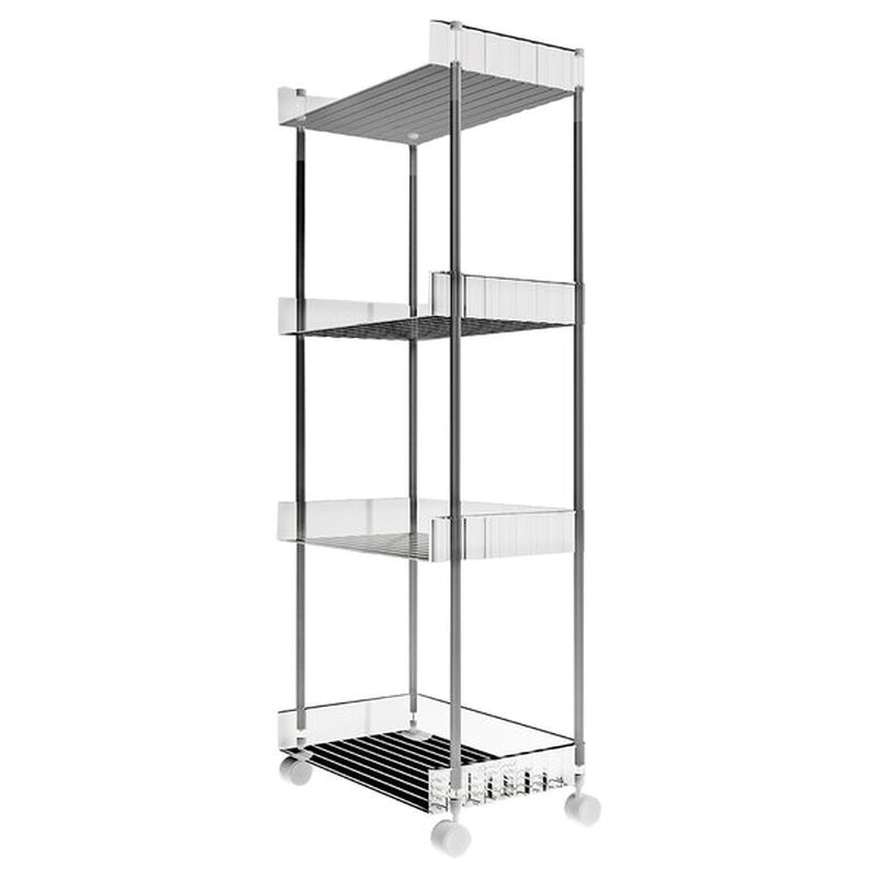 Carrito Organizador Transparente de 4 Niveles image number null