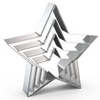 Cortador De Galletas Qaaqs Estrella De Pentagrama, Juego De 13 cm, 10 cm, 8 cm Y 5 cm