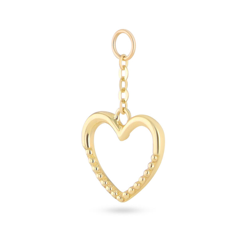 Charm En Forma De Coraz&oacute;n De Oro Amarillo 14K (... image number null