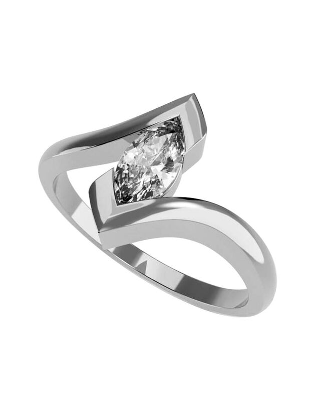 Anillo de Compromiso en Oro de 14K con Diamante... image number null