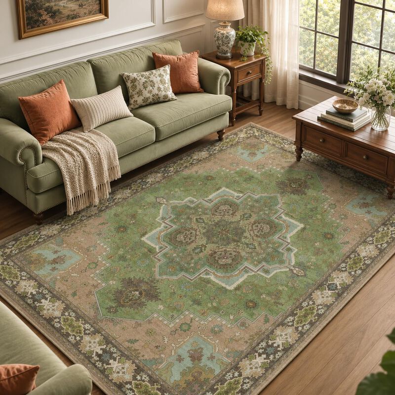 Alfombra Amada Homefurnishing 244x152 Cm Verde ... image number null