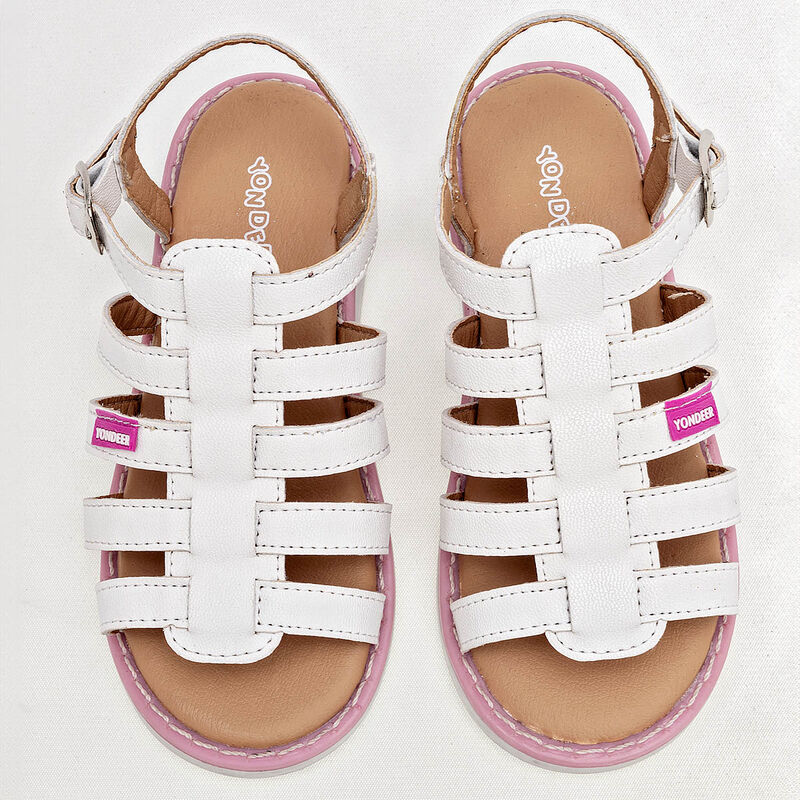 Yondeer Sandalia para niña blanco image number null