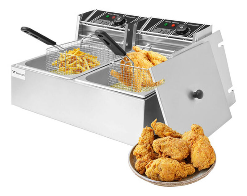 Freidora El&eacute;ctrica 12 L Profesional Acero Ajust... image number null