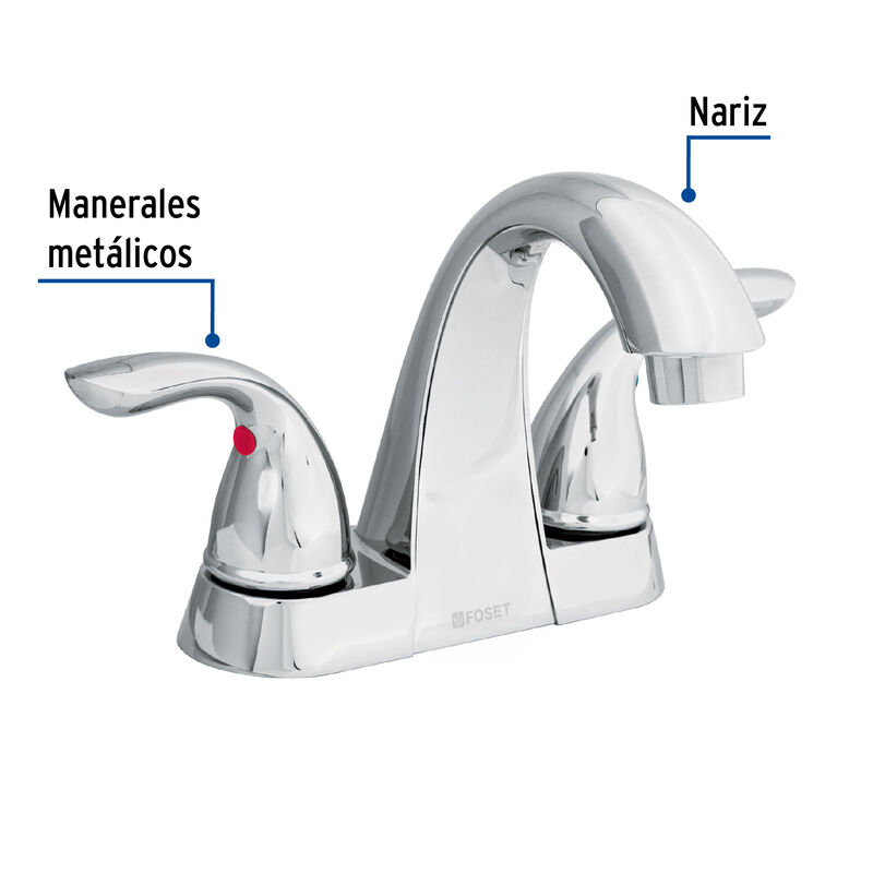 Mezcladora 4' Cuello Alto para Lavabo Foset Aer... image number null