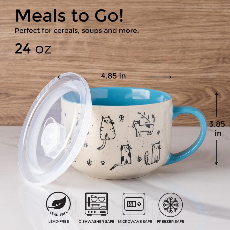 Taza Para Sopa Amorarc 680 ml con Tapa y Asa (2... image number null