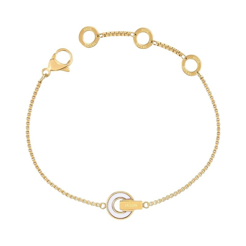 PULSERA NEREIDA CADENA CHAPADA EN ORO Y CHARM B... image number null