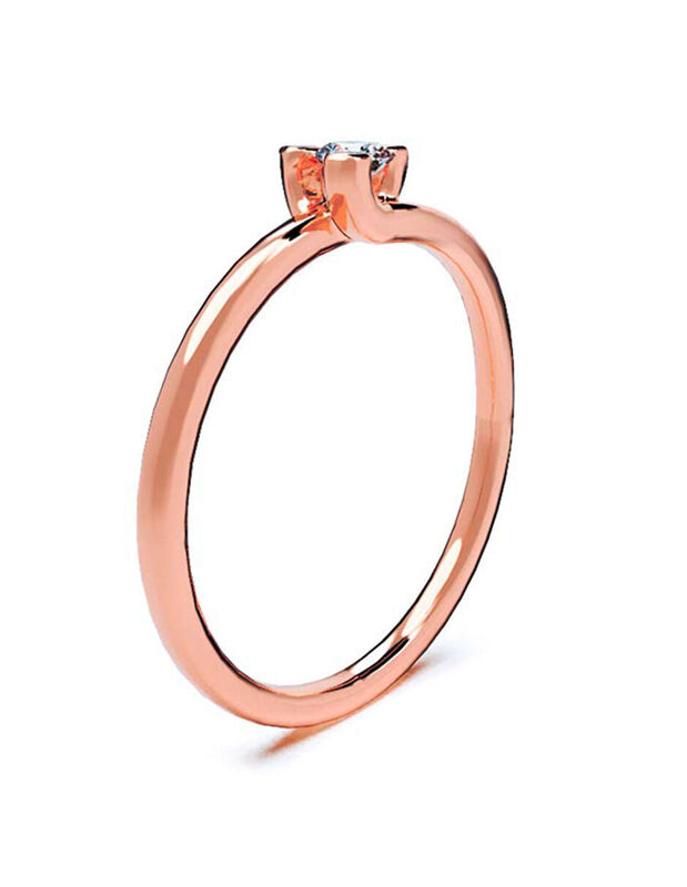 Anillo de Compromiso de 10K con Circonia Talla ... image number null