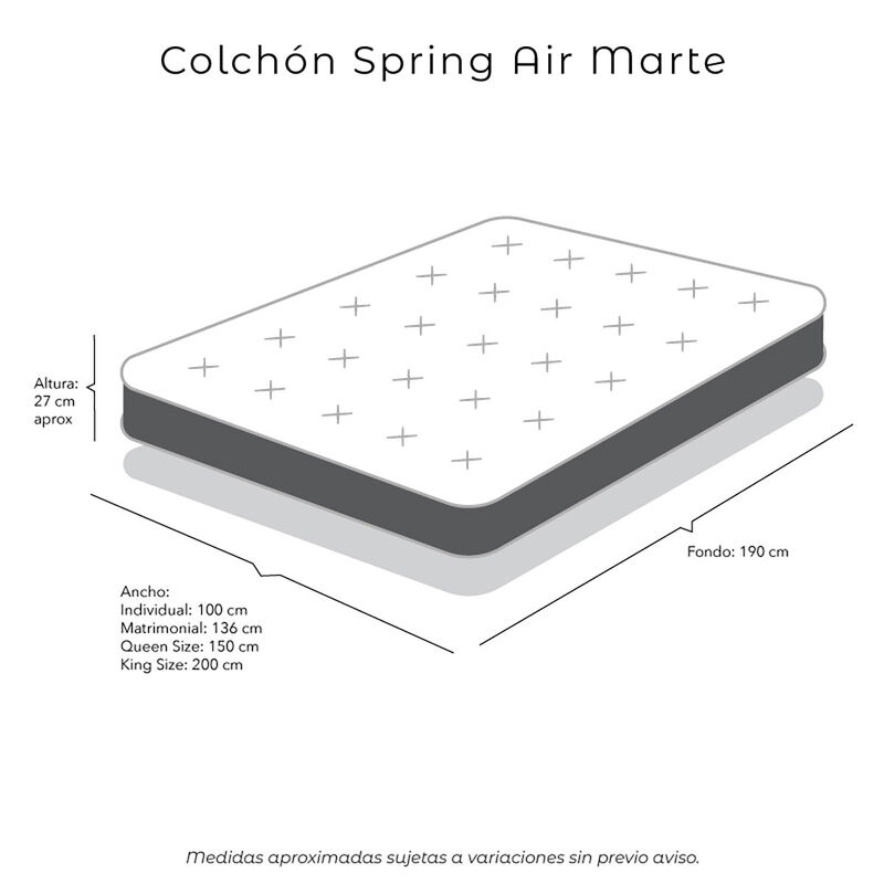 Colchón King Size Spring Air Marte image number null