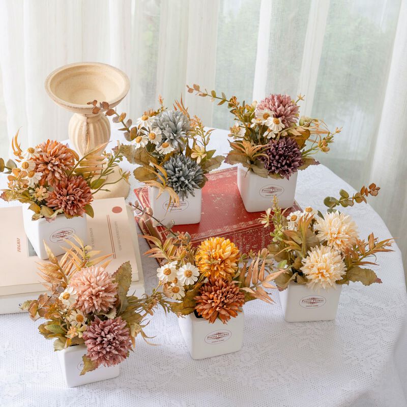 Flores Artificiales Donmills 6 Piezas Colores O... image number null