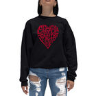 Sudadera De Cuello Redondo Word Art Para Mujer - Crazy Little Thing Called Love - Negro