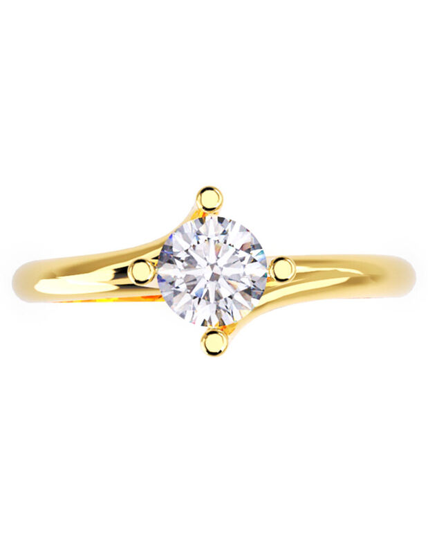 Anillo de Compromiso de 14K con Diamante de Lab... image number null