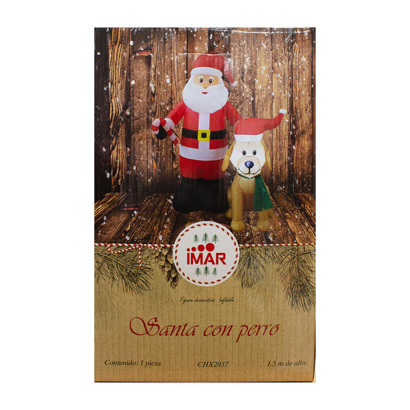 Inflable Navideño Santa Y Amigo Luz Led 1.50 Mt... image number null