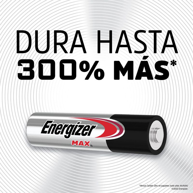 Pila Energizer Max Alcalina AAA Con 4 Piezas E9... image number null