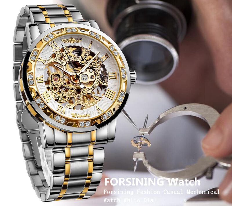 Reloj Forsining Retro Steampunk Skeleton Automa... image number null