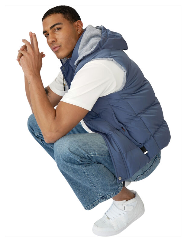 Chaleco Caballero Casual Reversible Con Capucha... image number null