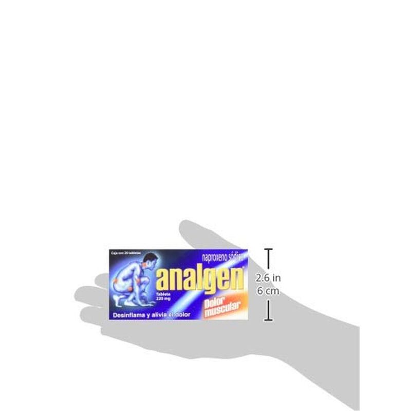 Analgen Tabletas, 220 mg, 20 Piezas image number null