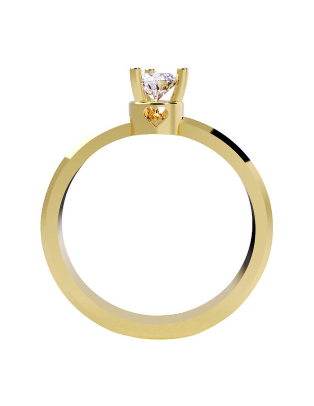 Anillo de Compromiso de 14K con Diamante de Lab... image number null