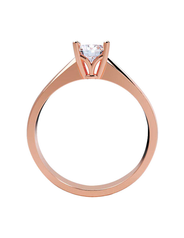 Anillo de Compromiso en Oro de 14K con Circonia... image number null