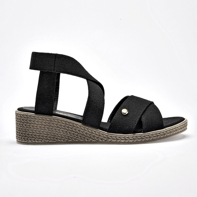 Moramora sandalia cu&ntilde;a para mujer negro cod 140... image number null