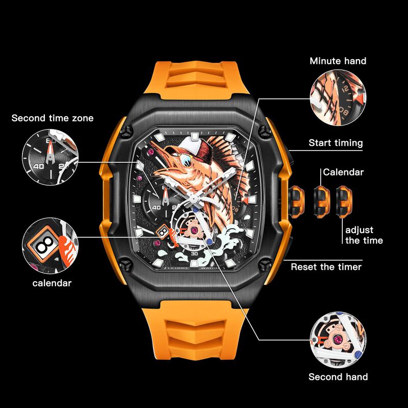 Reloj Liluoke Con Esfera Art&iacute;stica De At&uacute;n, Res... image number null